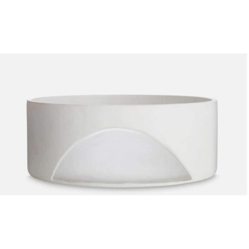 TOM DIXON Glass Carved White Glass Art Bowl - NIB